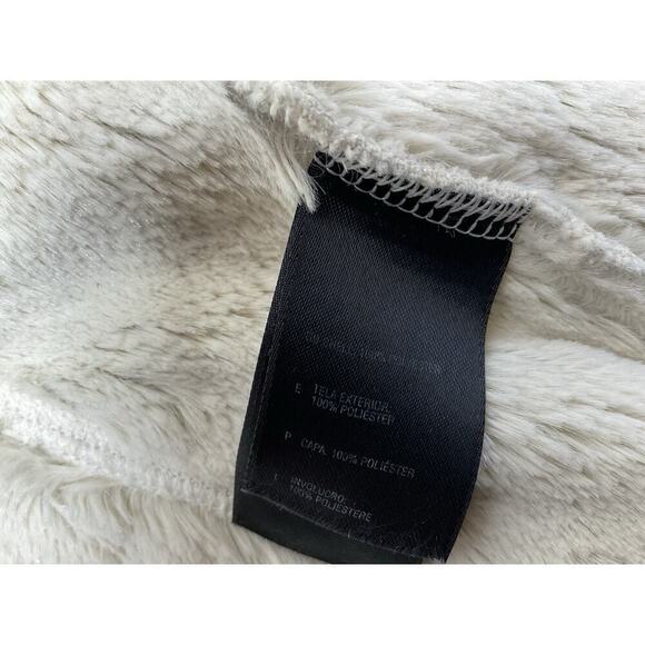 The North Face Apex Jacket Small Beige Faux Leather Full Zip Fleece Logo - Picture 13 of 16